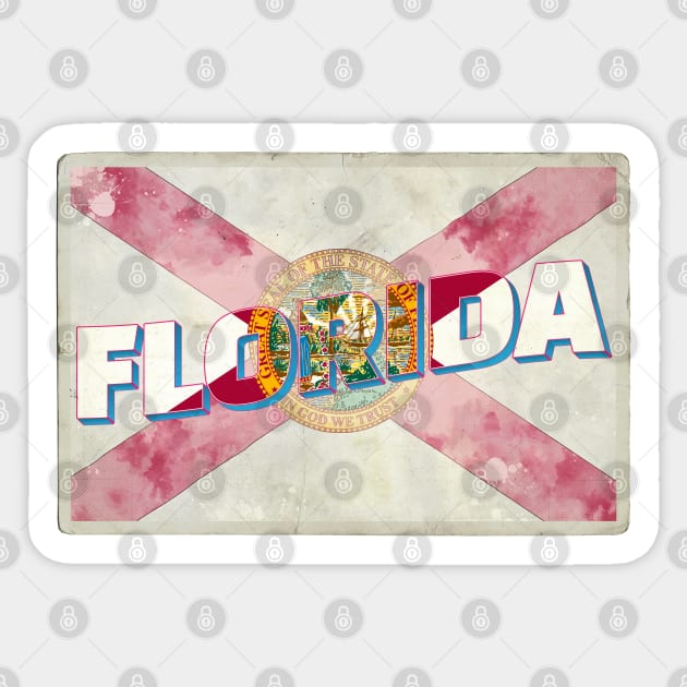 Florida vintage style retro souvenir Sticker by DesignerPropo